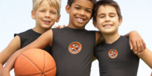 Young Boy Playing Basketball